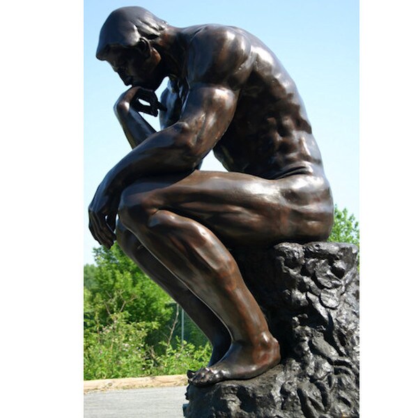 Thinker By Rodin Life size Sculpture Bronze Outdoor Monumental Statue